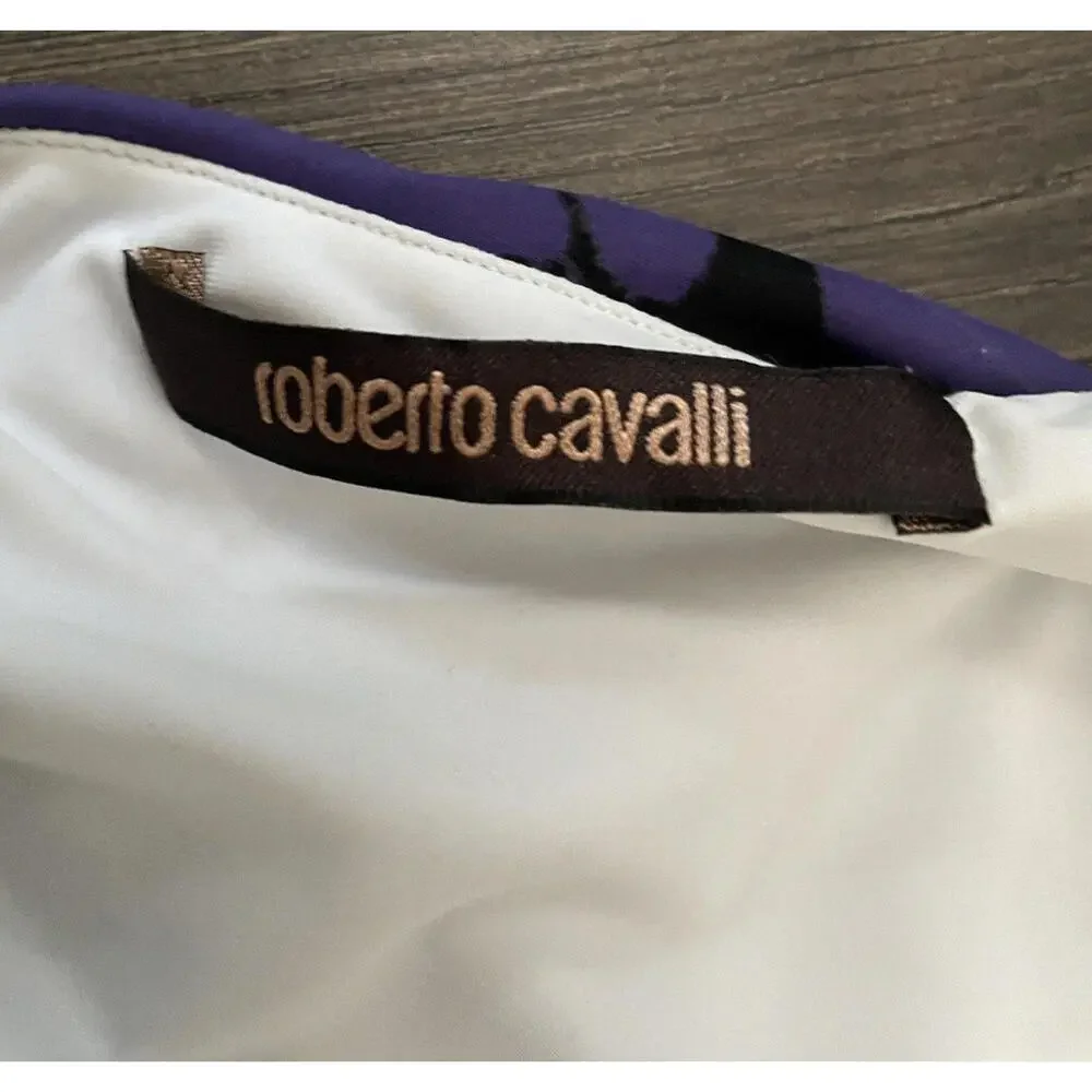 Roberto Cavalli Multicolor Butterfly Print Dress Size: 40 - Picture 5 of 9